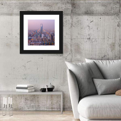 Kingdom Centre Riyadh at Dusk Wall Art