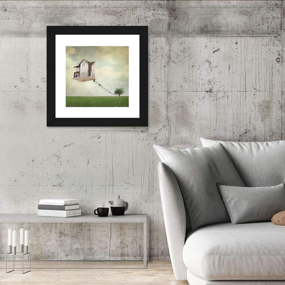 Floating House with Pulley Wall Art