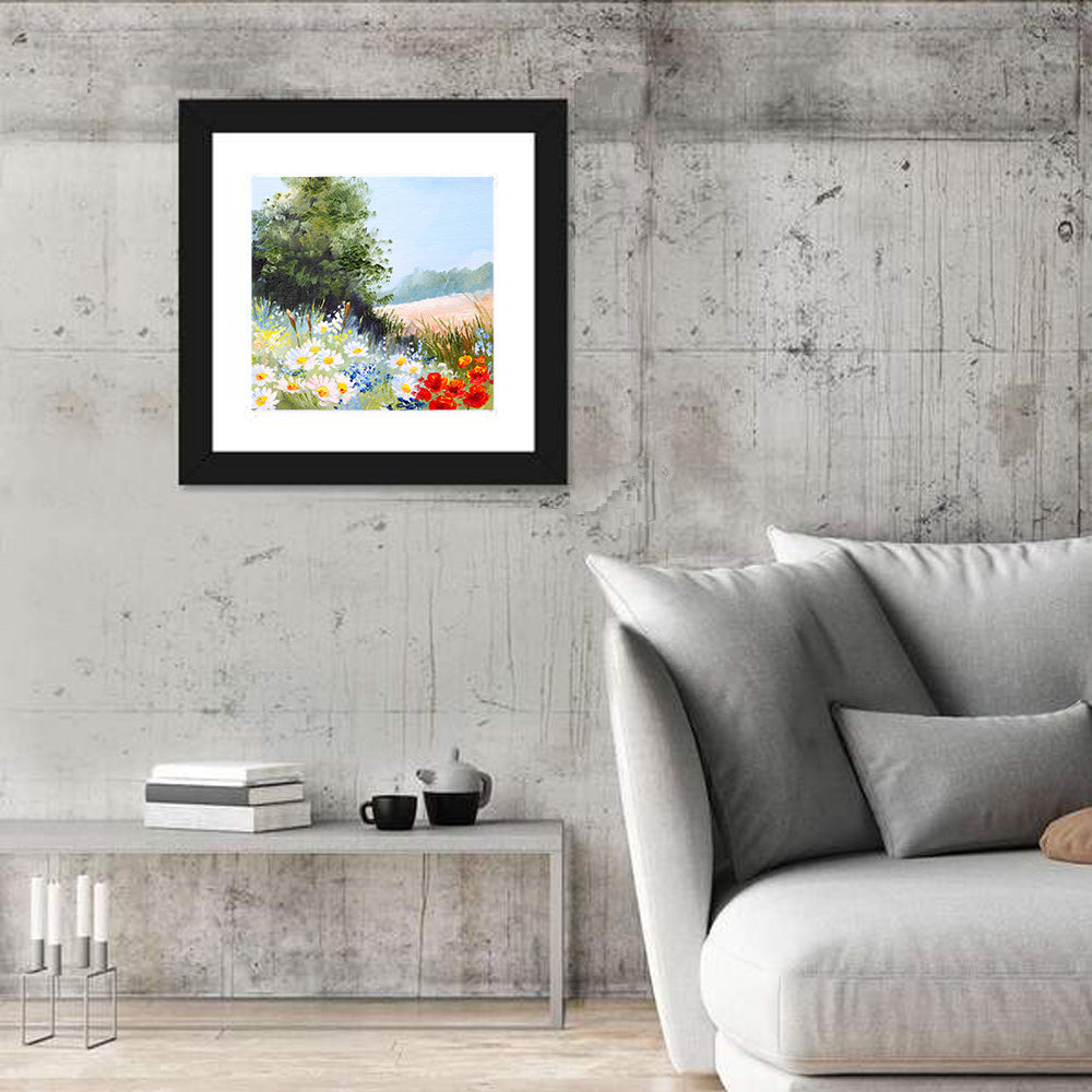 Daisy Meadow with Red Poppies Wall Art