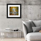 Couple in Autumn Forest Wall Art