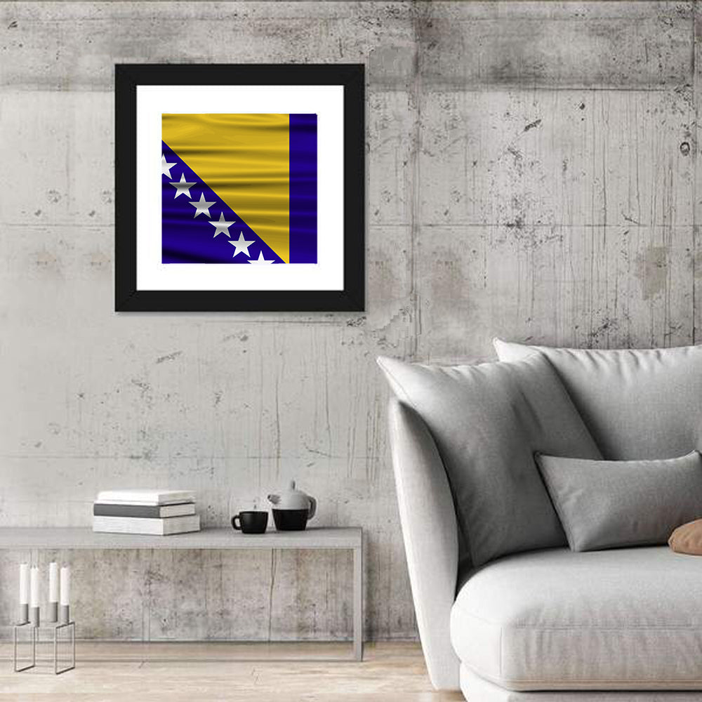 Bosnia and Herzegovina Flag Wall Art