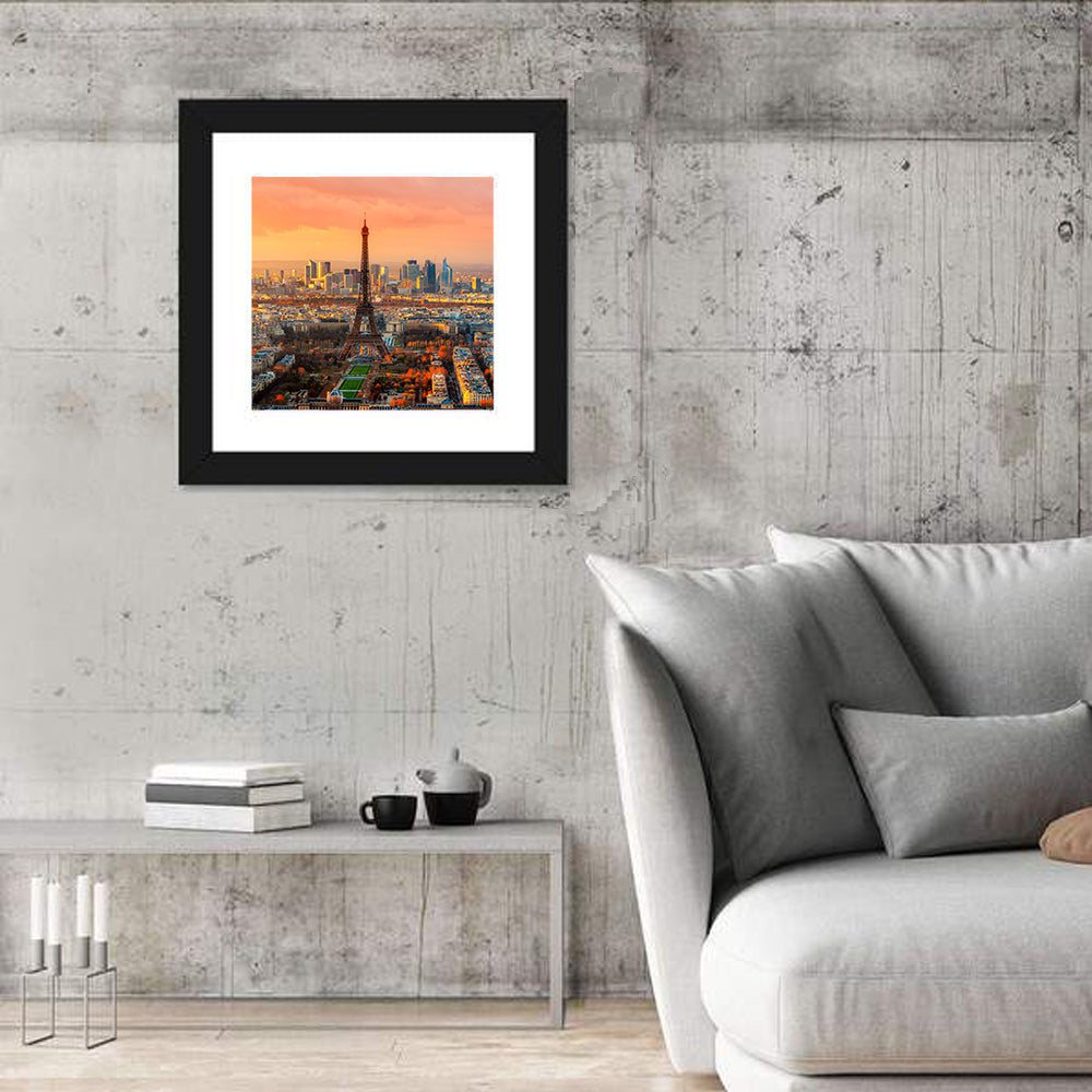 Eiffel Tower at Golden Twilight Wall Art