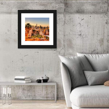 Karnak Temple at Golden Dusk Wall Art