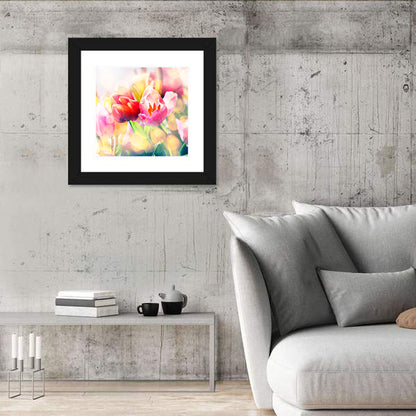 Vibrant Spring Tulips Close Up Wall Art