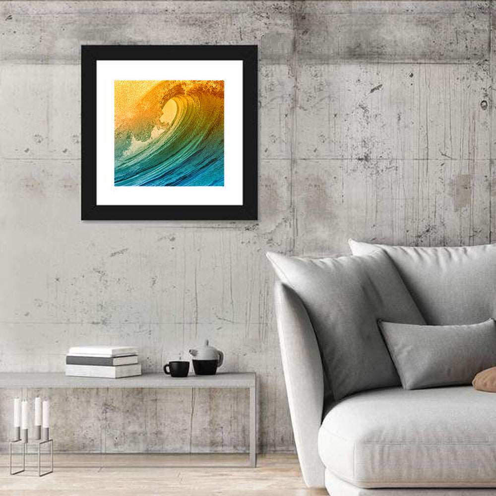 Golden Hour Barrel Wave Wall Art