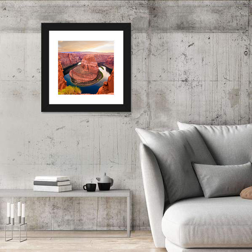 Horseshoe Bend at Golden Hour Wall Art