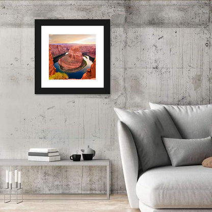 Horseshoe Bend at Golden Hour Wall Art