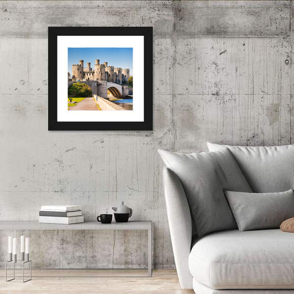 Conwy Castle and Arched Bridge Wall Art