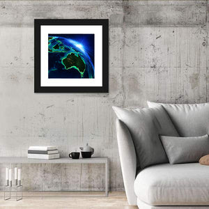 Australia & Indonesia From Space Wall Art