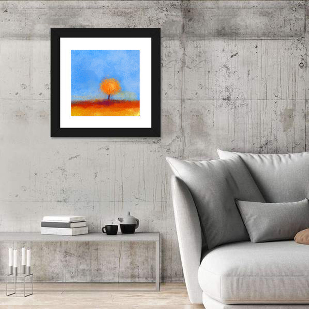 Golden Hour Lone Tree Wall Art