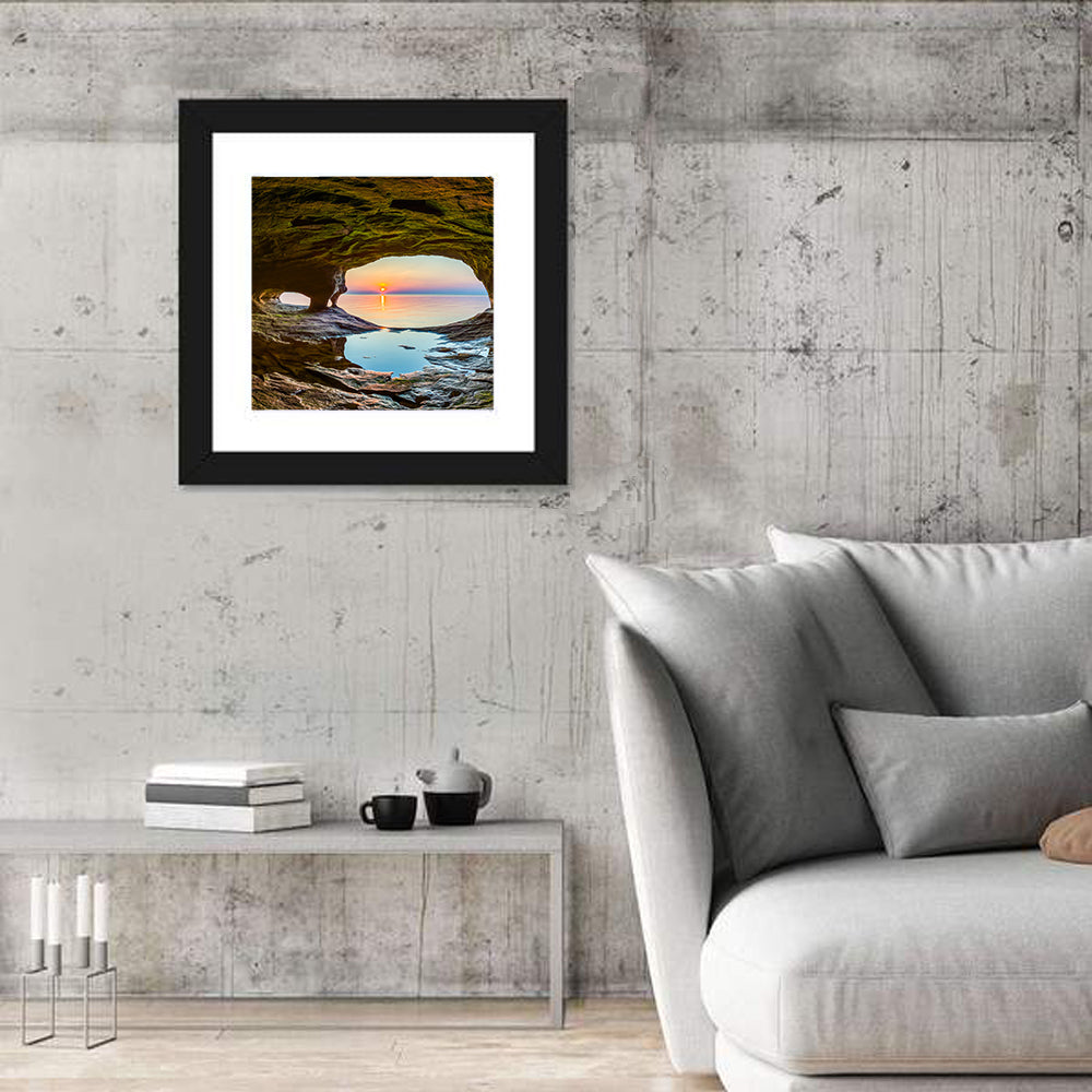 Chapel Rock Sunset, Lake Superior Wall Art