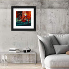 Vintage Bicycle with Floral Basket Wall Art