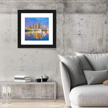 Singapore Skyline at Twilight Wall Art