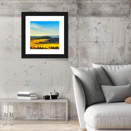 Cypress Trees Over Golden Fields Wall Art