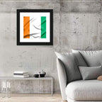 Ivory Coast Flag Rippled Tricolor Wall Art
