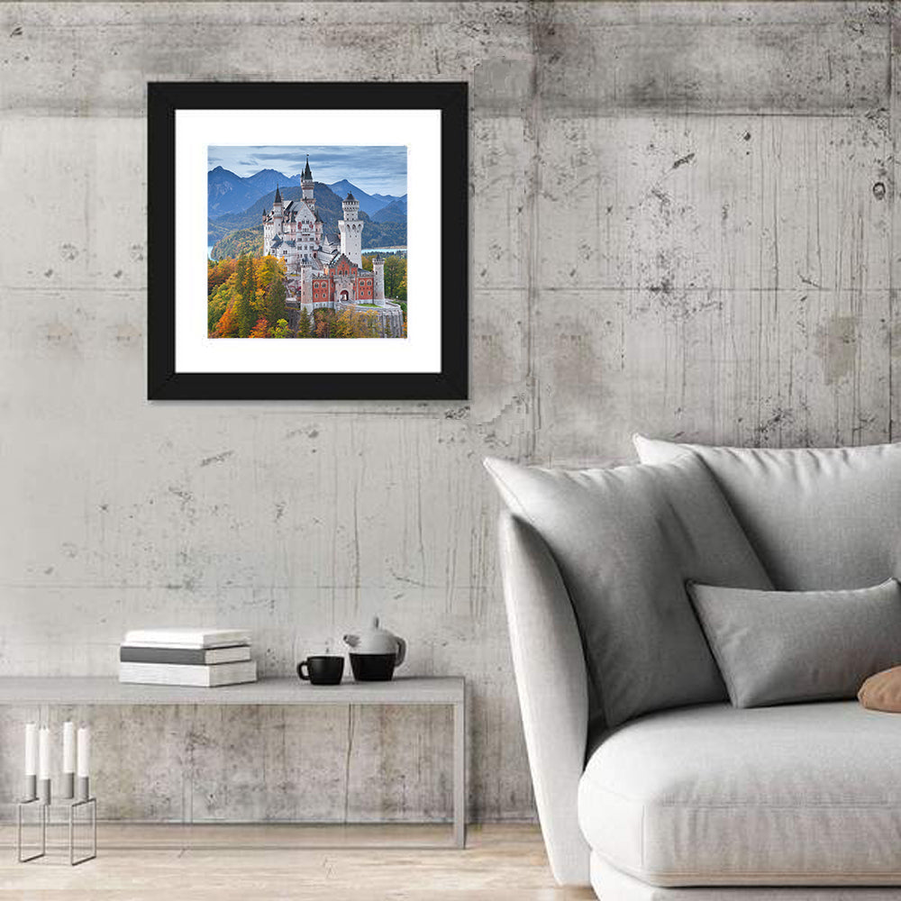 Neuschwanstein Castle in Autumn Wall Art