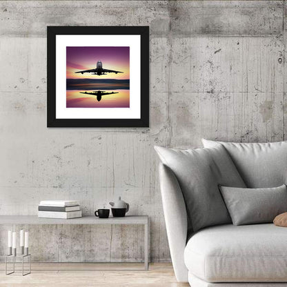 Jet Taking Off at Dawn Wall Art