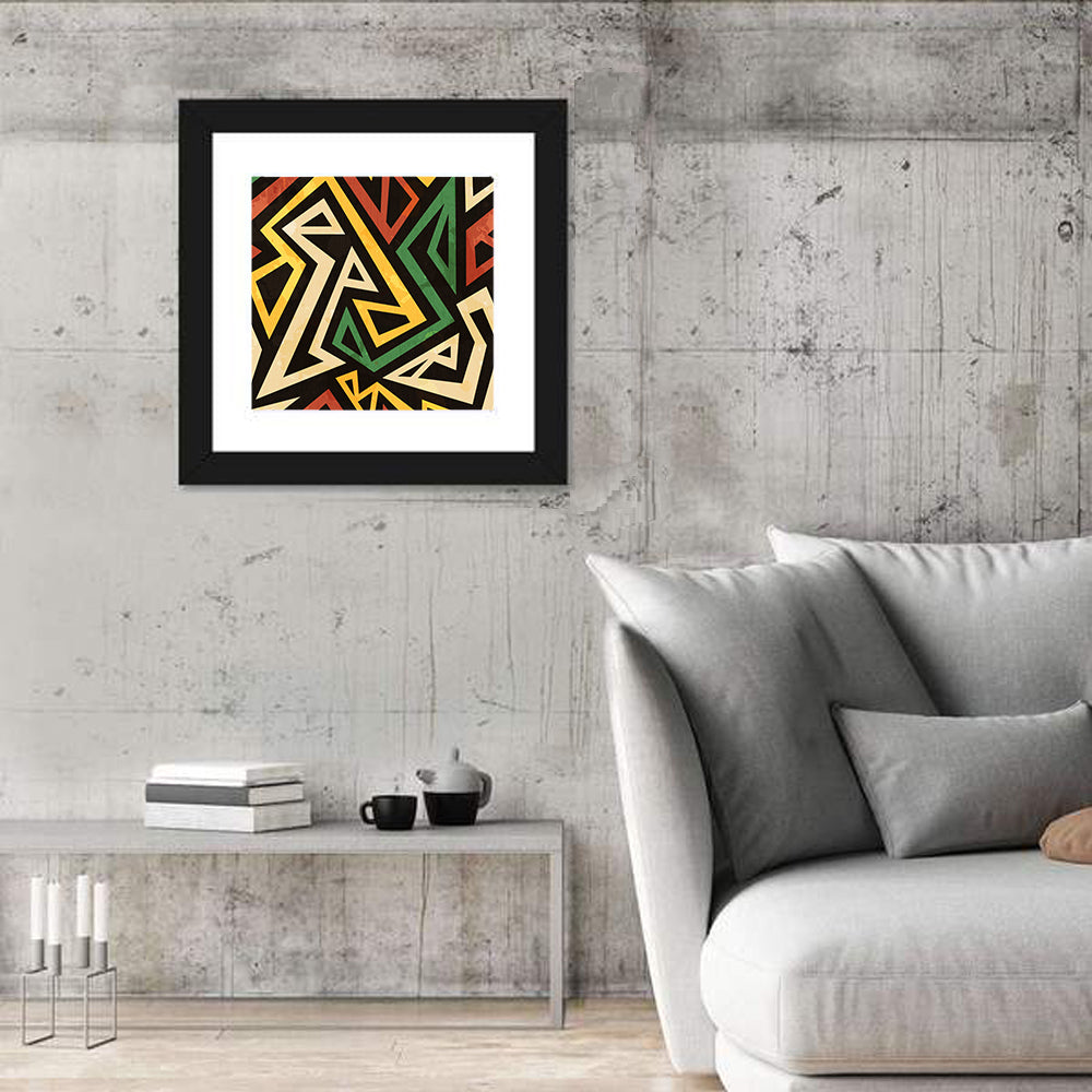 African Geometric Pattern Wall Art