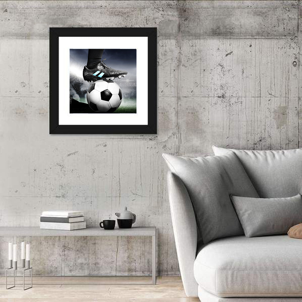Low Angle Soccer Cleat Close Up Wall Art