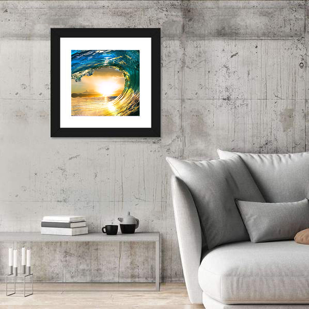 Sunset Wave Tunnel Wall Art