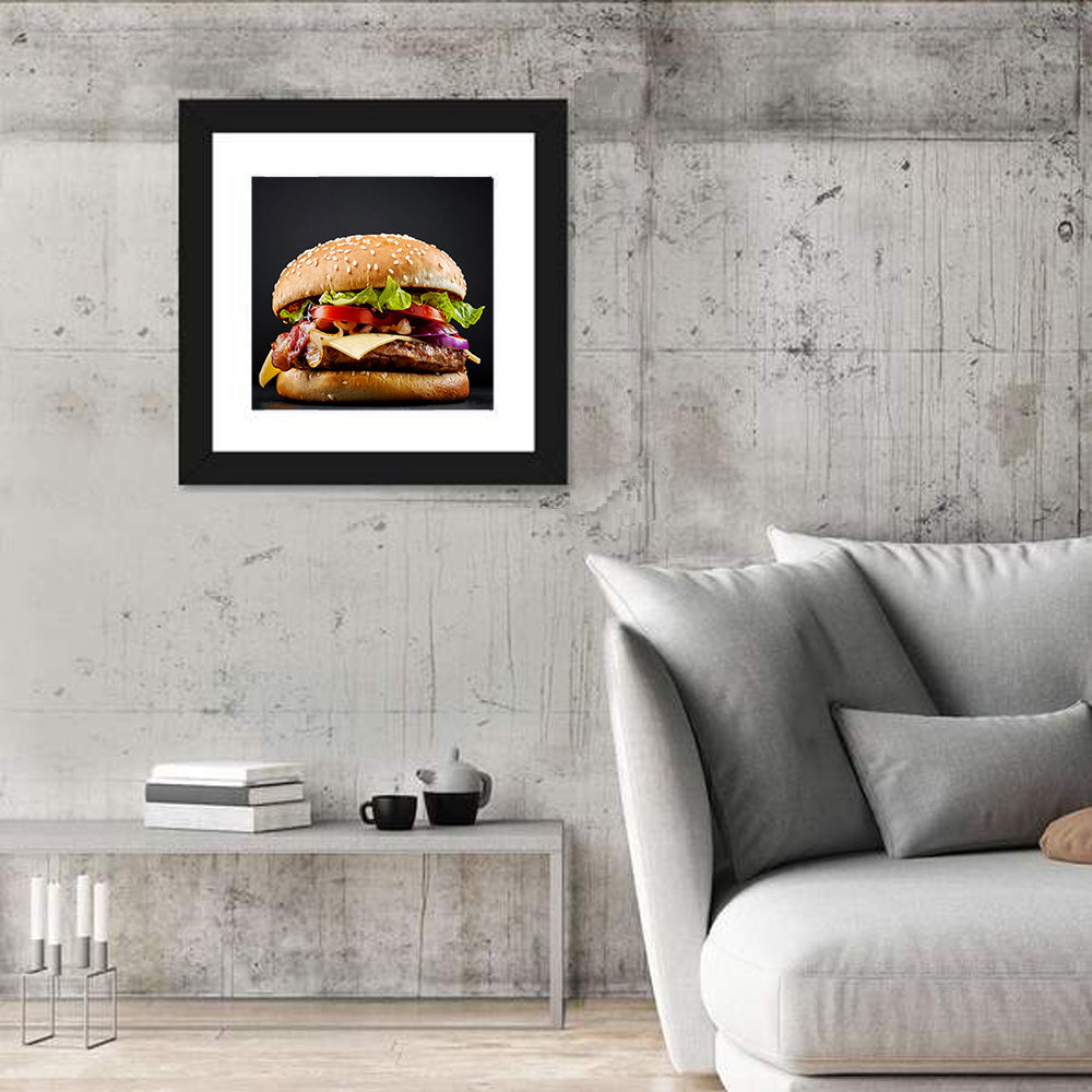 Cheeseburger with Bacon Wall Art