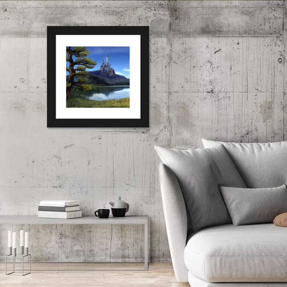Moonlit Medieval Castle Wall Art