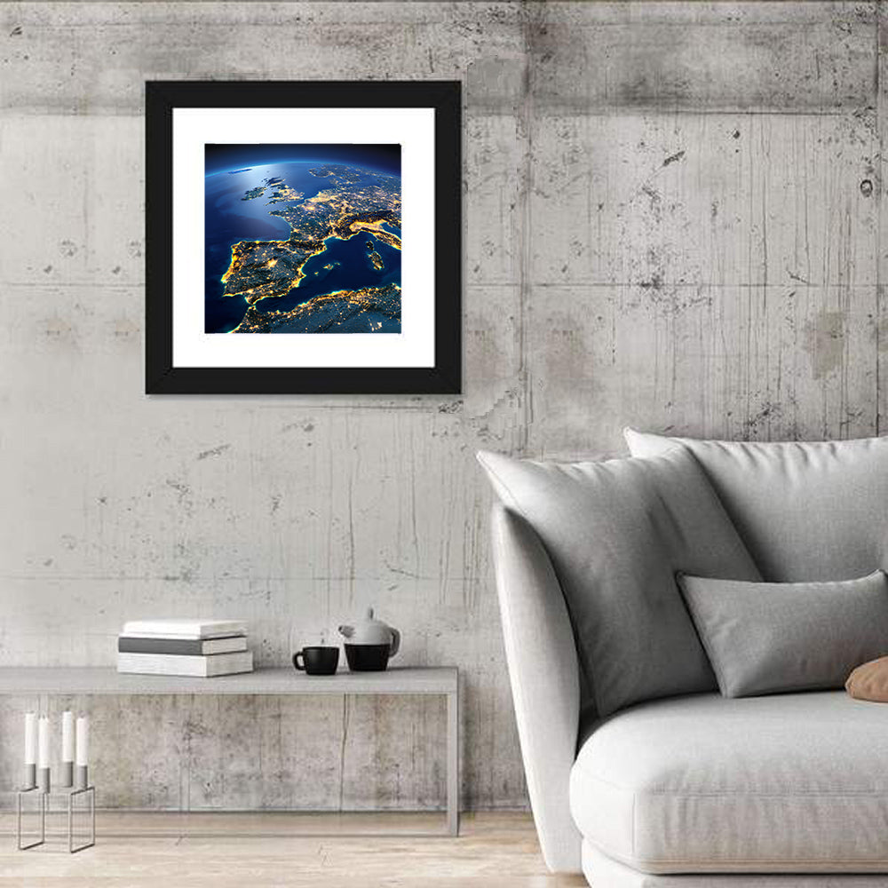 Night Planet Earth Wall Art