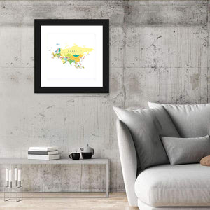 Eurasia map Wall Art