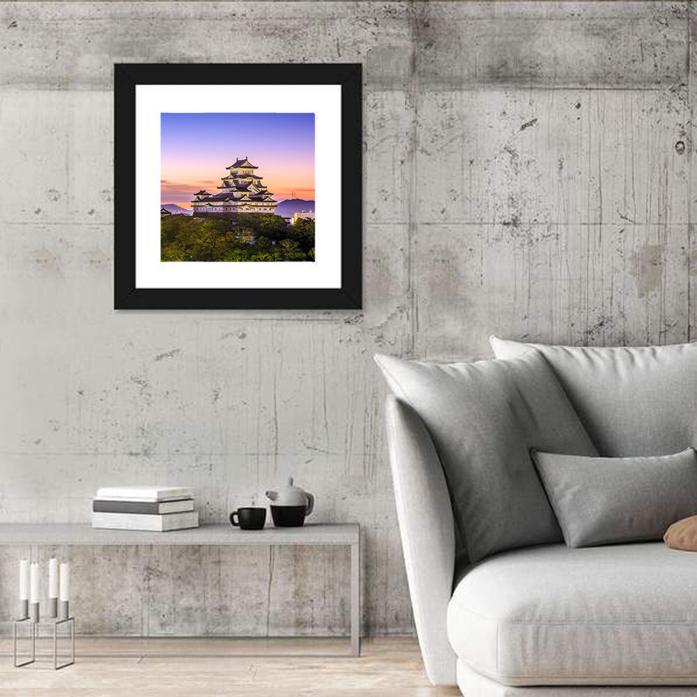 Himeji Castle at Dusk Wall Art
