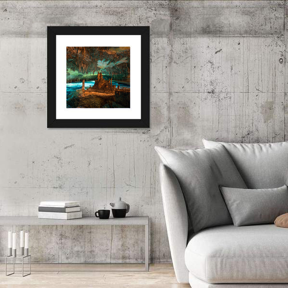 Dragon Caves Blue Lake, Majorca Wall Art