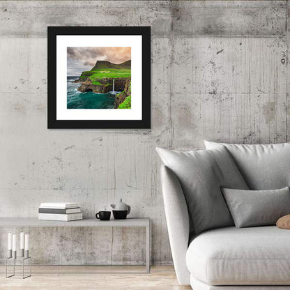 Gásadalur Múlafossur Waterfall Wall Art