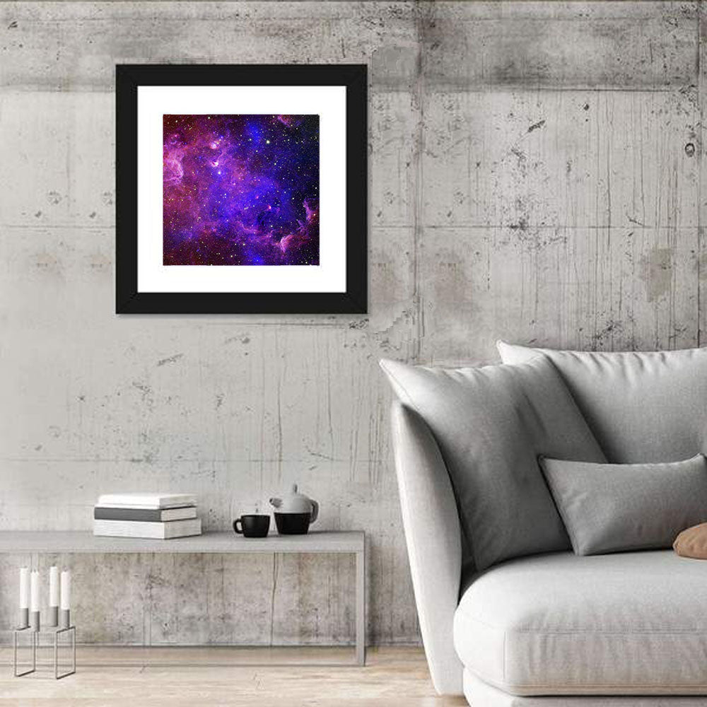 Nebula and Starfield in Deep Space Wall Art in a room, square