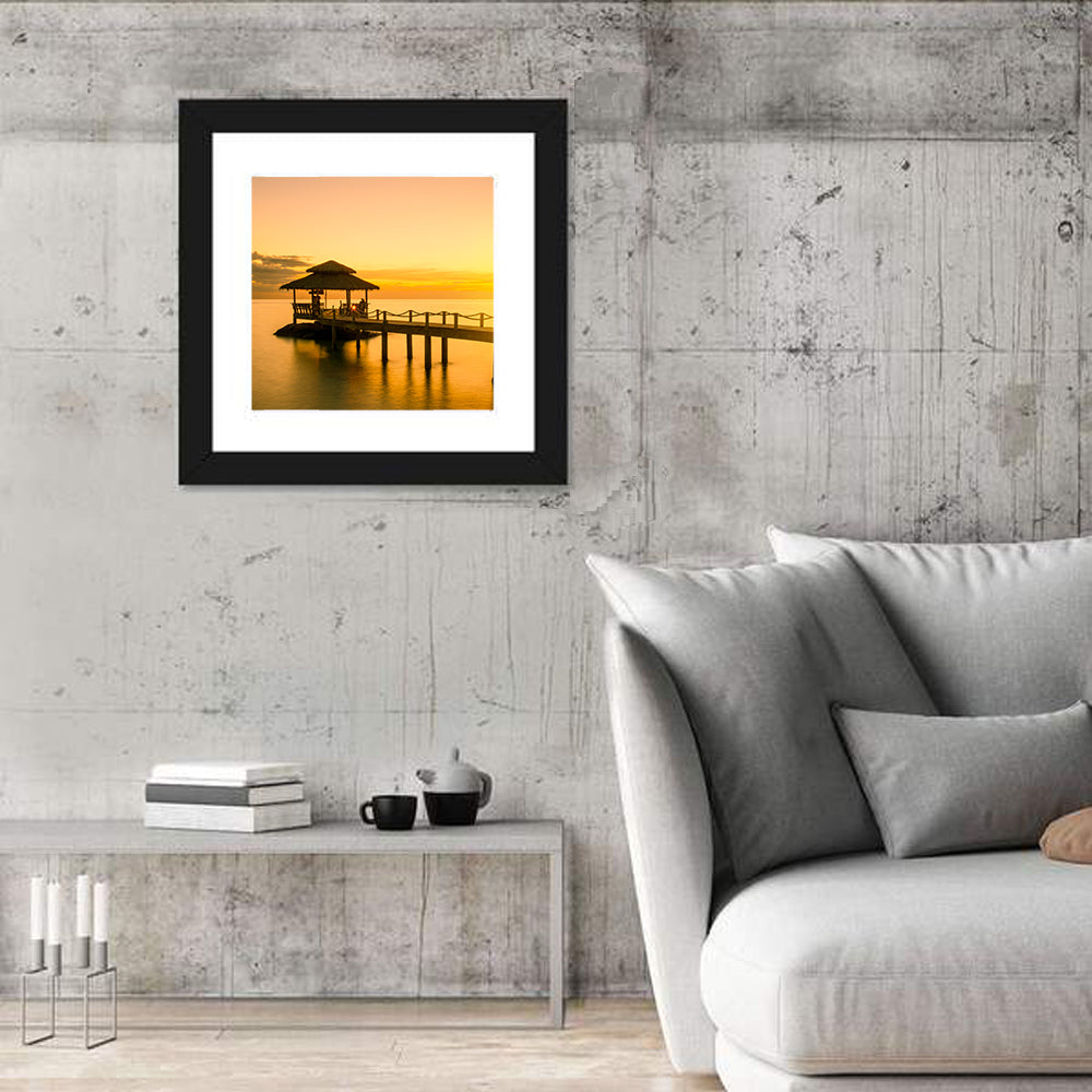 Phuket Wooden Pier at Sunset Wall Art