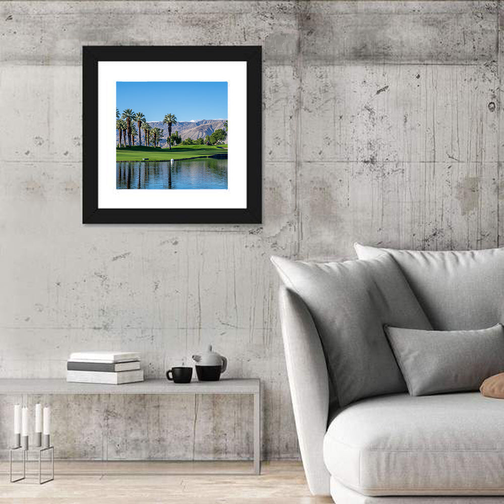 Palm Desert Golf Course with Lake Wall Art