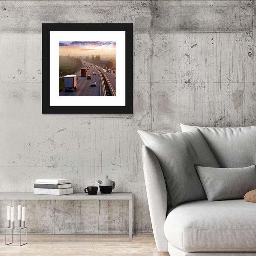 Chinese Highway at Sunset Wall Art