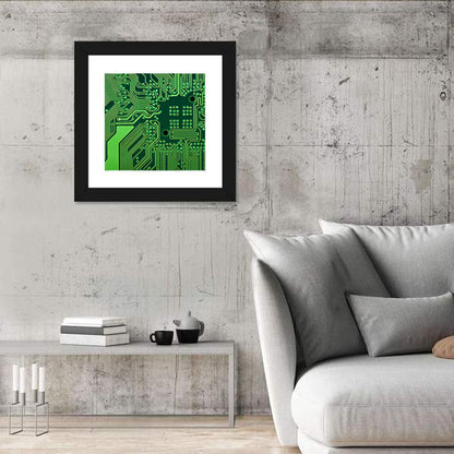 Microchip Connection Grid Wall Art