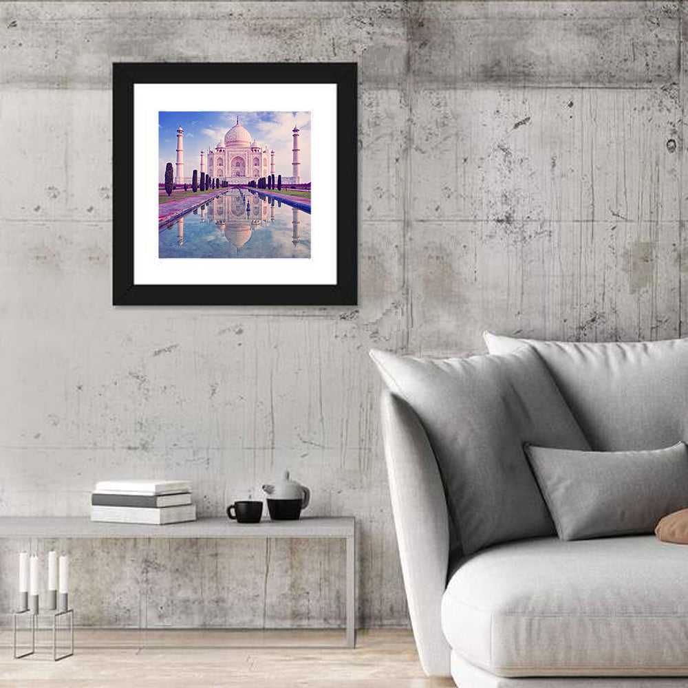 Taj Mahal Sunrise Reflection Wall Art