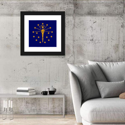 Indiana State Flag Graphic Wall Art