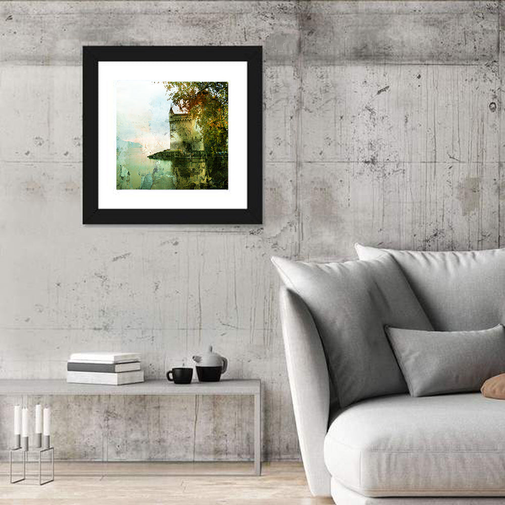 Chillon Castle Reflection Wall Art
