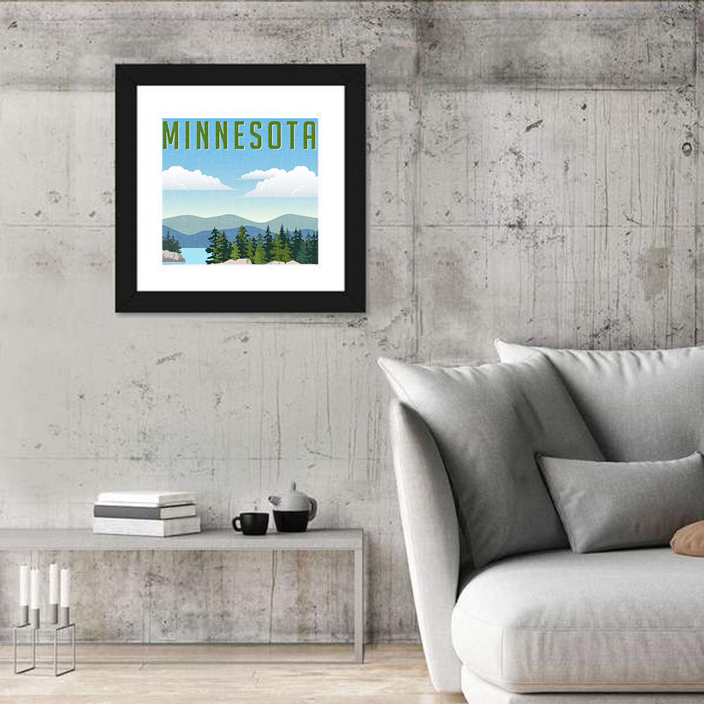 Retro Minnesota Travel Wall Art
