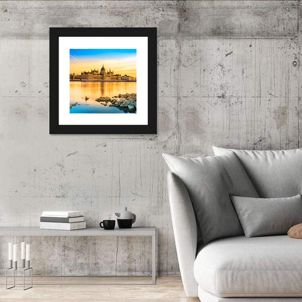 Budapest Parliament at Golden Hour Wall Art