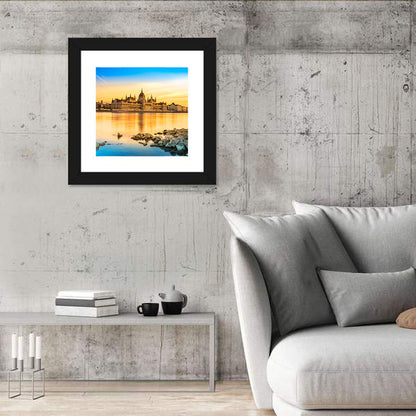 Budapest Parliament at Golden Hour Wall Art