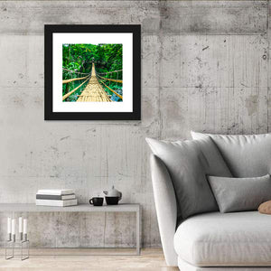 Bamboo Pedestrian Hanging Bridge Wall Art