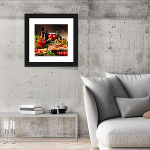 Organic Food Products Composition Wall Art