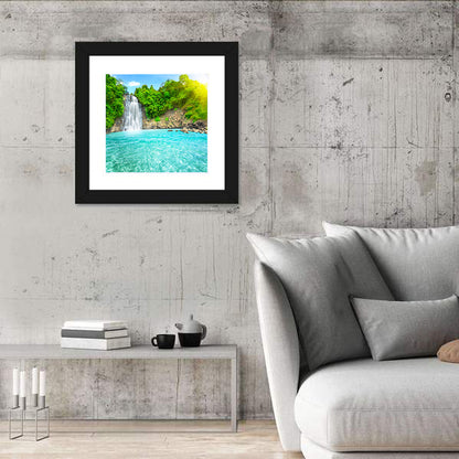 Dambri Waterfall Turquoise Pool Wall Art