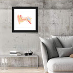 Human Ear Cross-section Diagram Wall Art