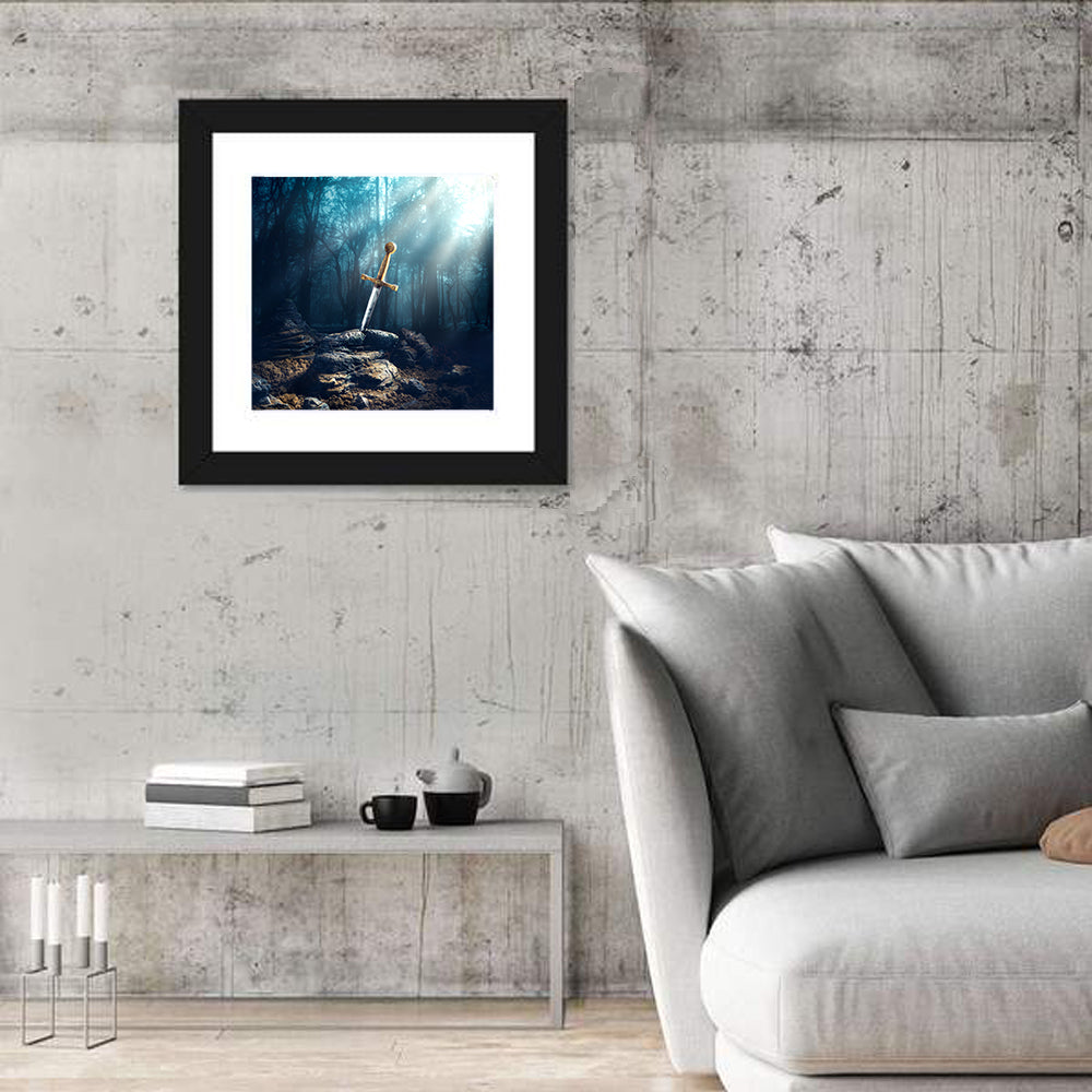 Enchanted Sword in the Stone Wall Art