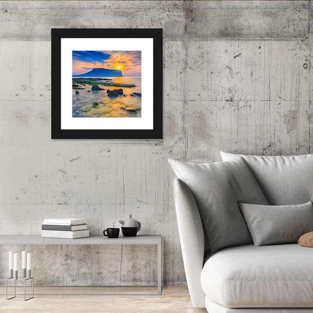 Sunrise Over Seongsan Ilchulbong Wall Art