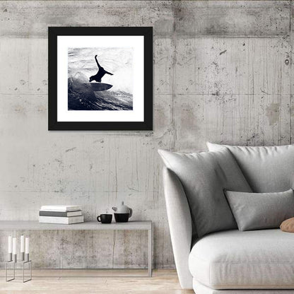 Dog Surfer Riding Waves Wall Art