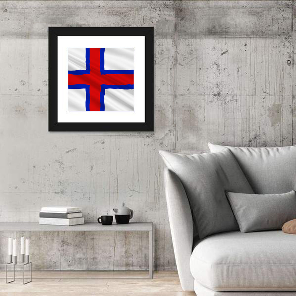 Faroe Islands Flag Wall Art